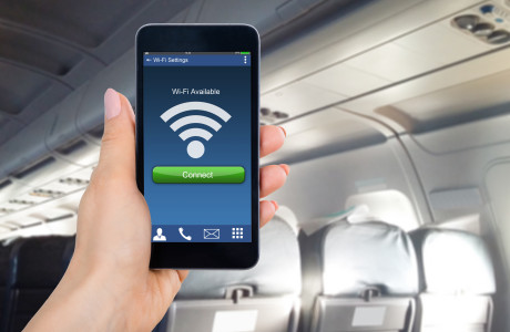 WLAN-Verbindung am Handy im Flugzeug